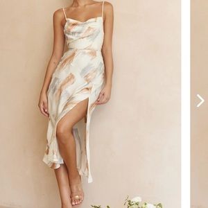 Selfie Leslie Split Front Midi Dress